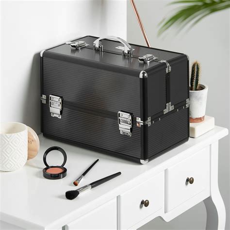 large metal makeup box|large makeup organizer with wheels.